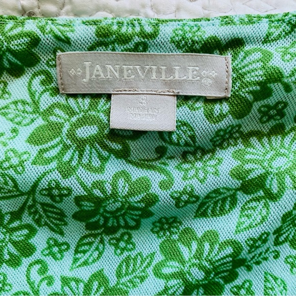 Y2k Green Floral Stretchy Mesh Sleeveless Blouse~ - Picture 3 of 5